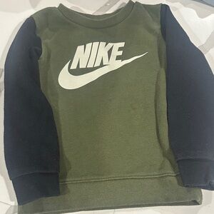 Nike Kids Olive and Black Hoodie set